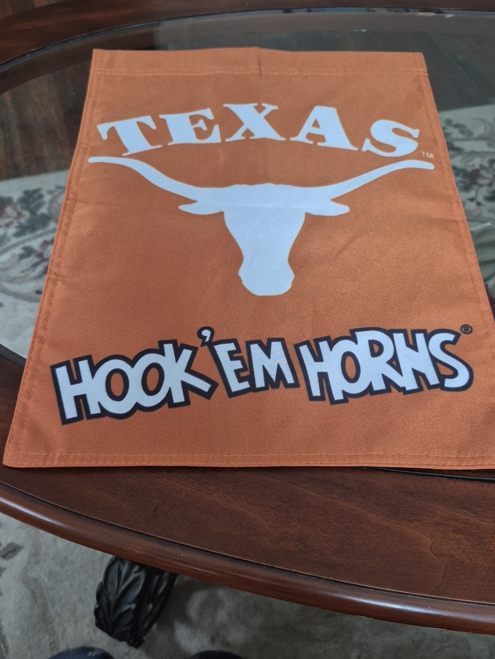 Texas Longhorns 'Hook 'Em Horns' Garden Flag - Burnt Orange
